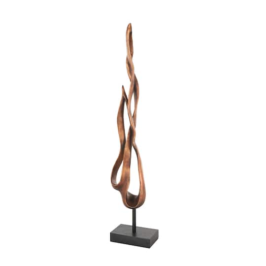 32" Bronze Polystone & Metal Abstract Decorative Sculpture